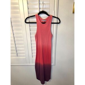 Young Fabulous & Broke Robbie Ombre Ribbed Racerback Midi Dress, XS